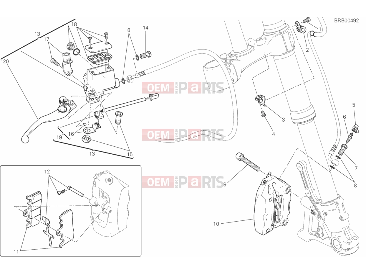 DUCATI 2015 Scrambler Classic FRONT BRAKE SYSTEM