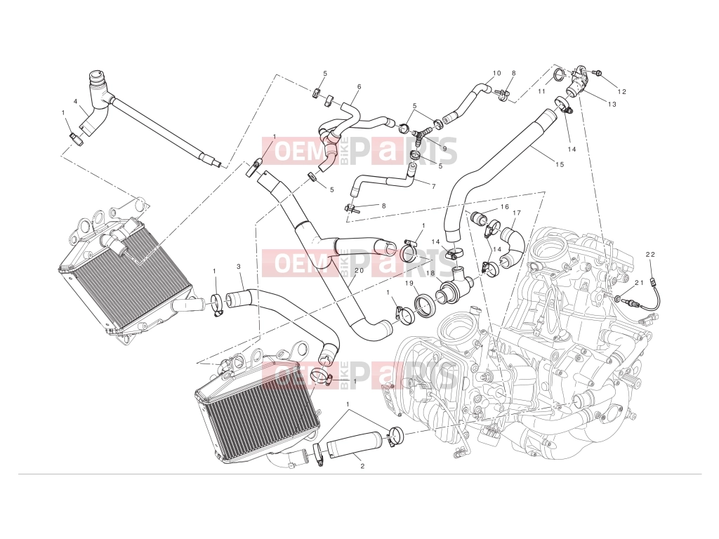 DUCATI 2012 Diavel AMG Cooling system