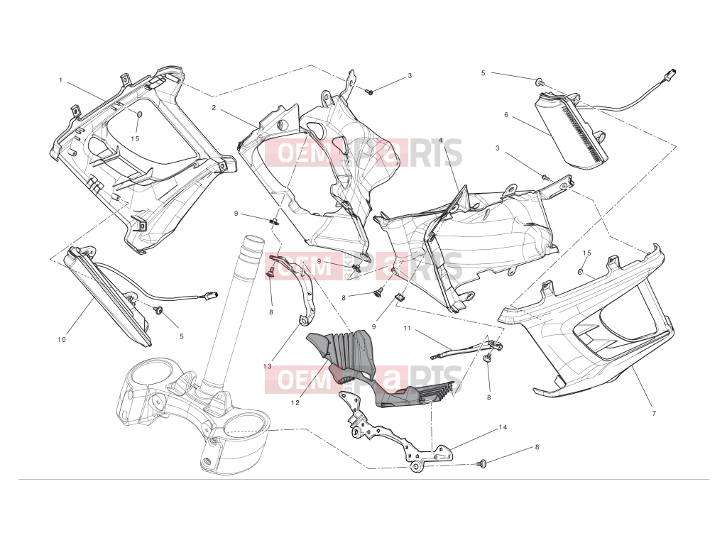DUCATI 2012 Diavel AMG Half fairing
