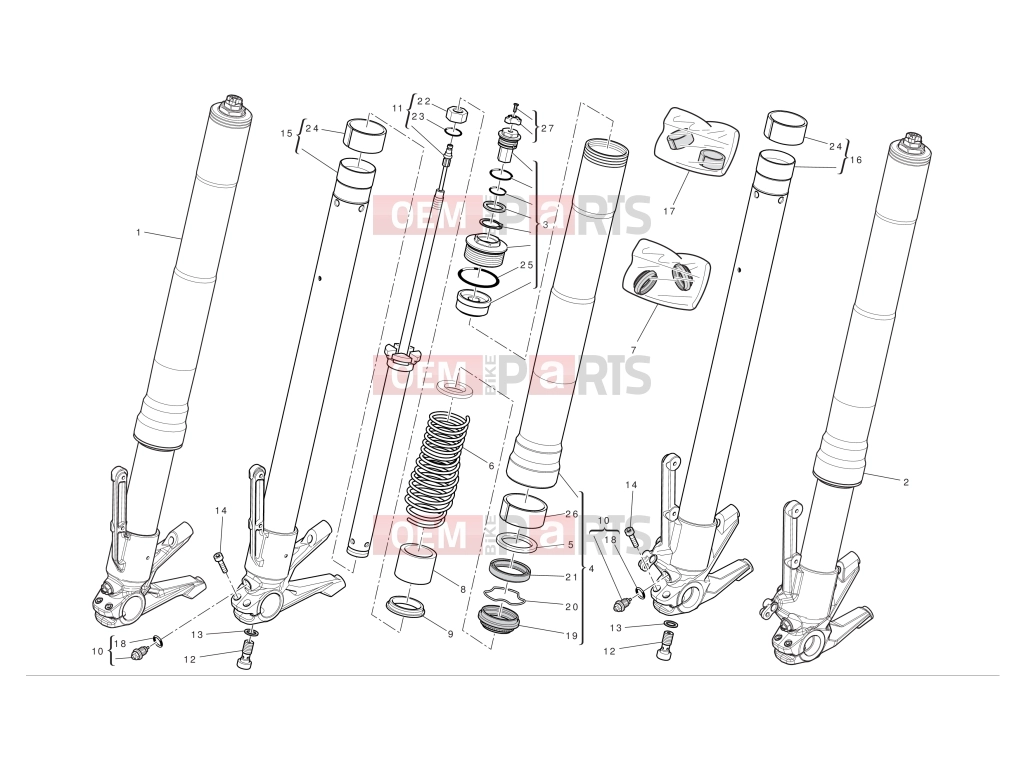 DUCATI 2012 Diavel AMG Front forks