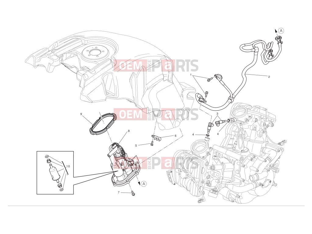 DUCATI 2012 Diavel AMG Fuel system