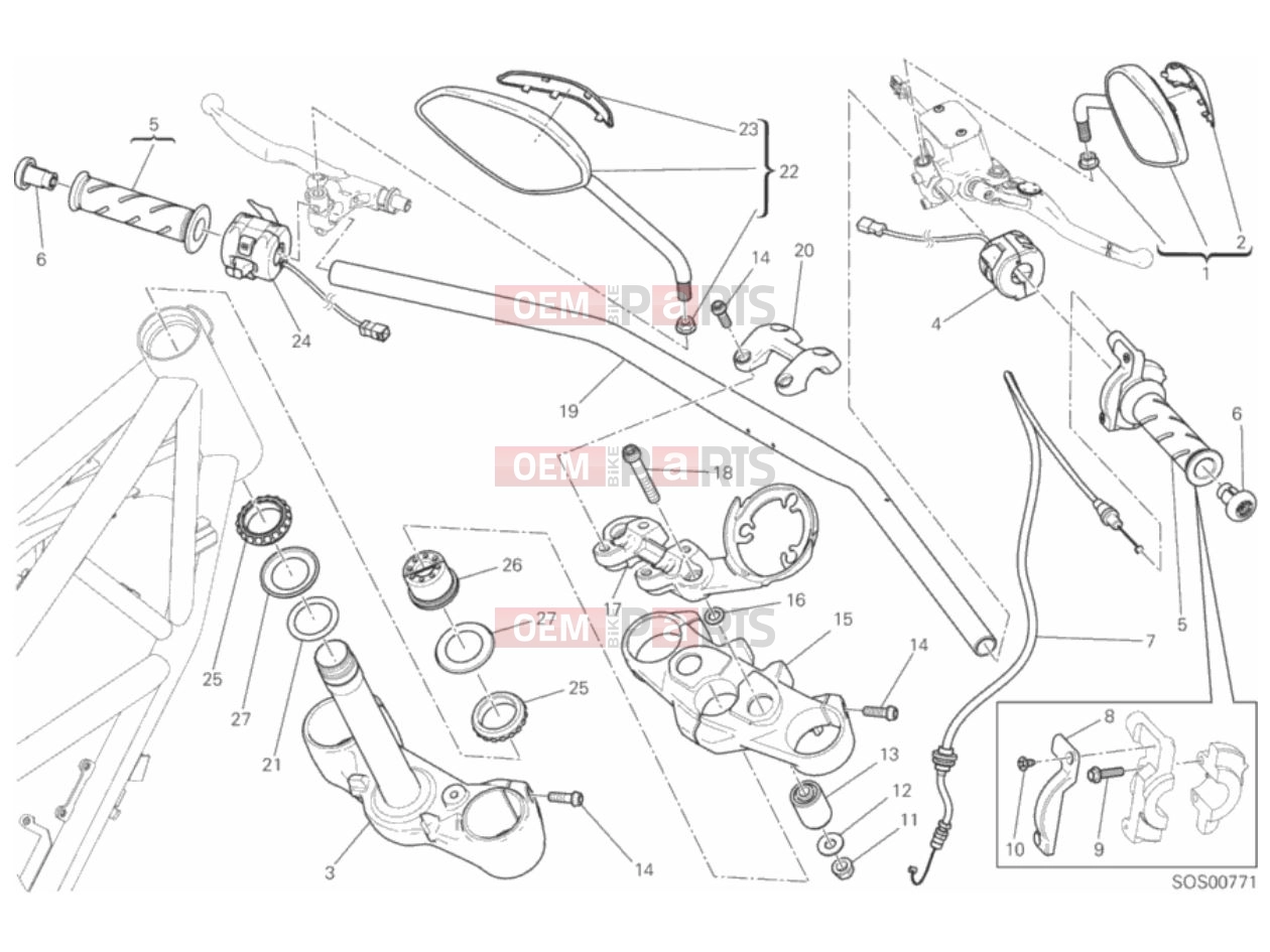 DUCATI 2018 Scrambler Full Throttle HANDLEBAR AND CONTROLS