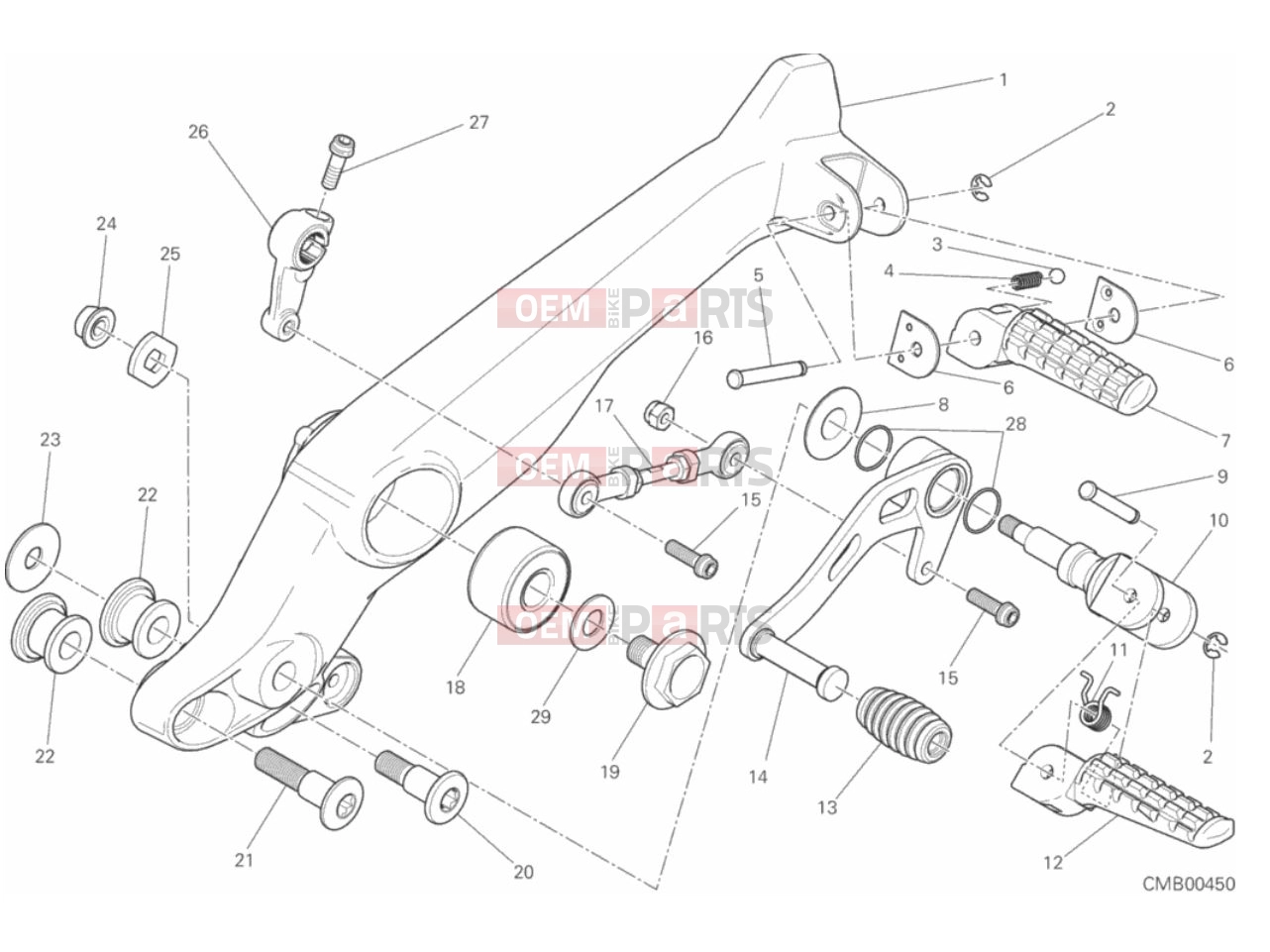 DUCATI 2018 Scrambler Classic FOOTRESTS, LEFT