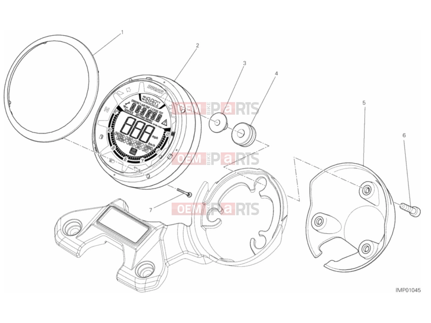 DUCATI 2017 Scrambler Cafe Racer INSTRUMENT PANEL