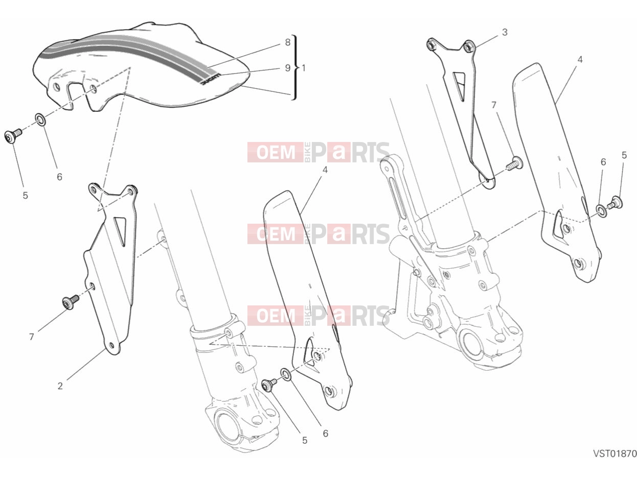 DUCATI 2019 Scrambler Cafe Racer FRONT MUDGUARD