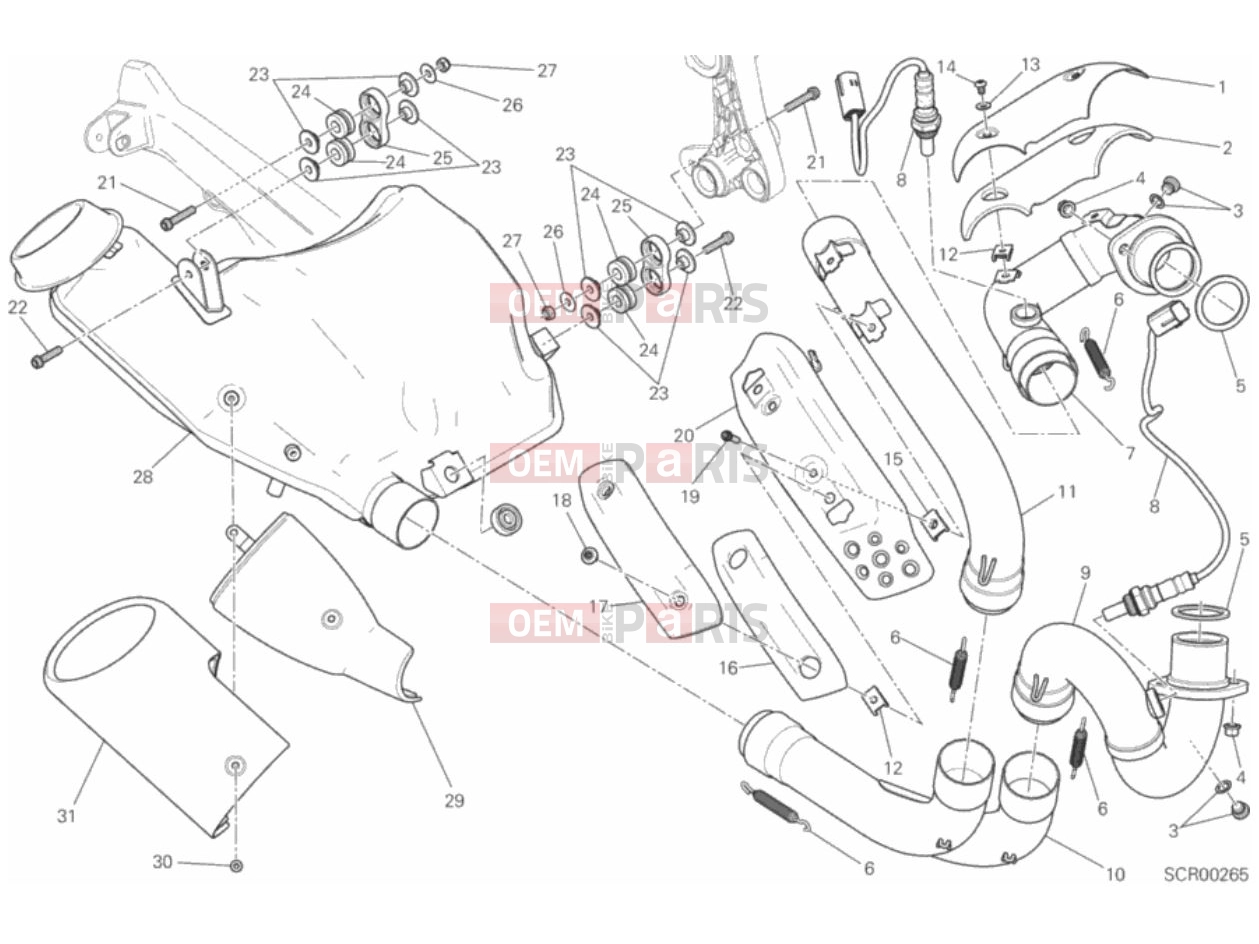 DUCATI 2018 Scrambler Icon EXHAUST SYSTEM