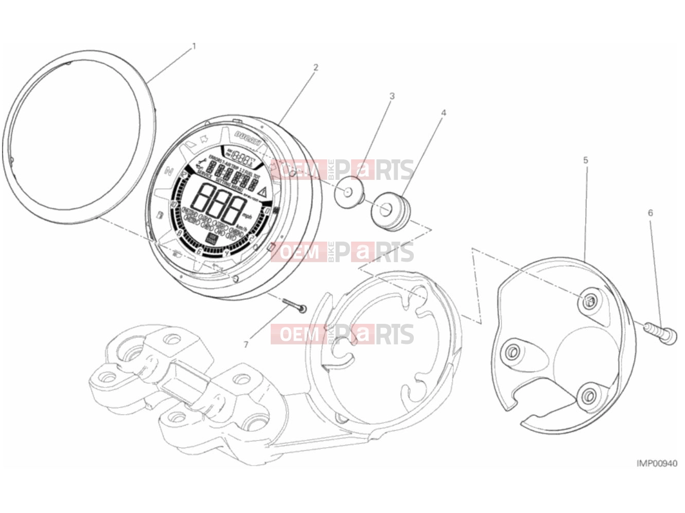DUCATI 2018 Scrambler Icon INSTRUMENT PANEL