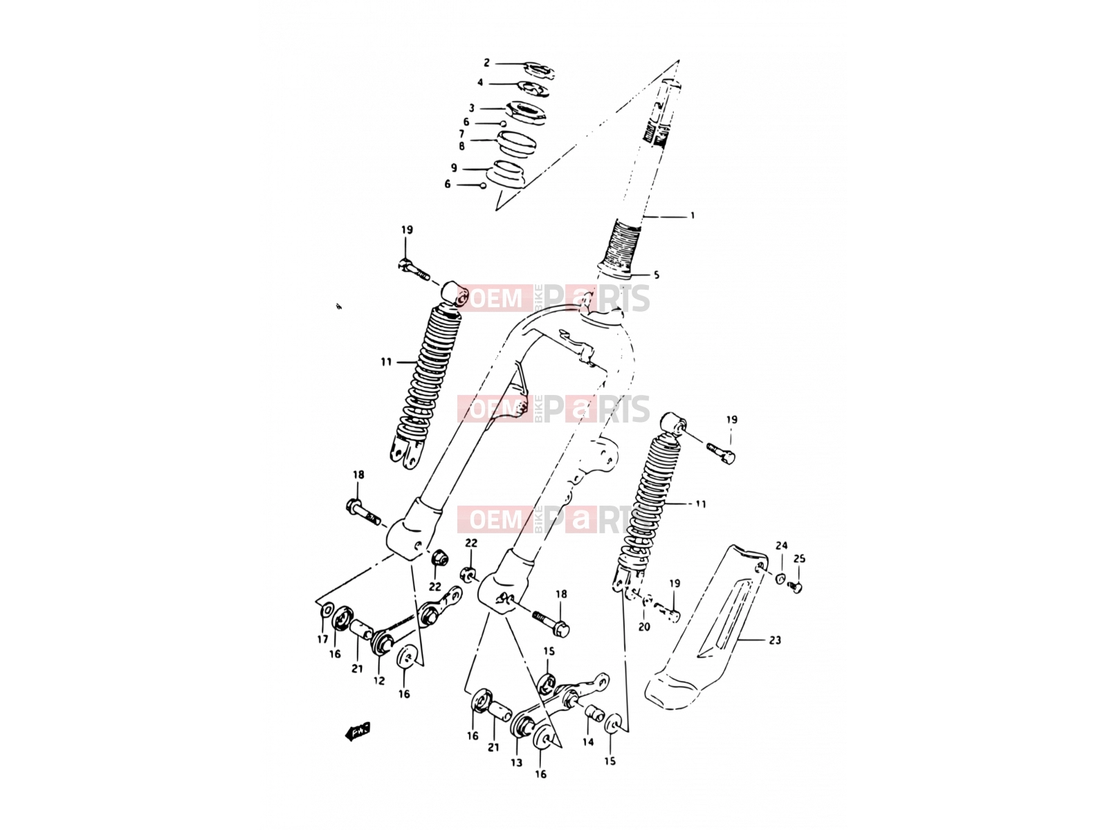 SUZUKI AH100 T (1996) Address 30 - FRONT FORK