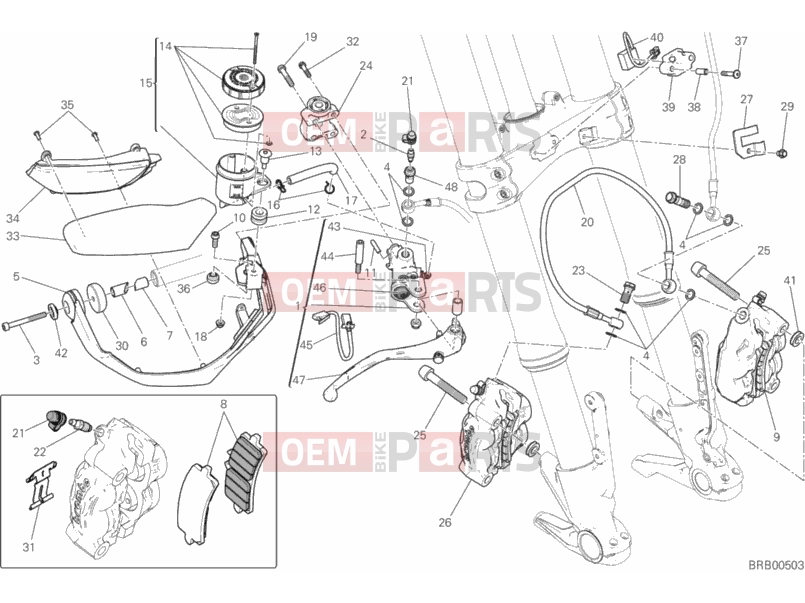 DUCATI 2017 Multistrada 1200 S Touring FRONT BRAKE SYSTEM