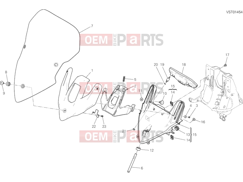 DUCATI 2017 Multistrada 1200 S Touring WINDSHIELD