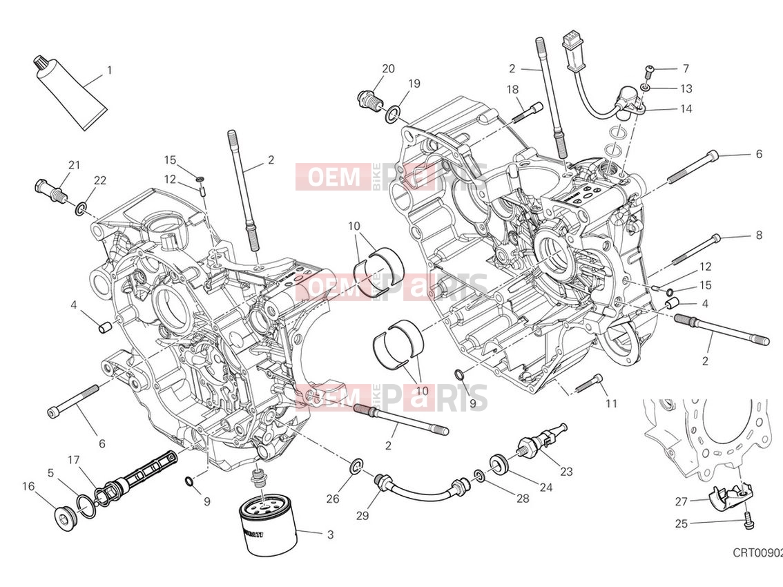 DUCATI 2022 Monster Half Crankcase Pair 2
