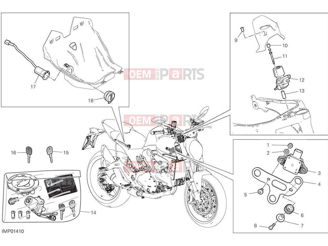 DUCATI 2022 Monster Electrical Devices & Locks