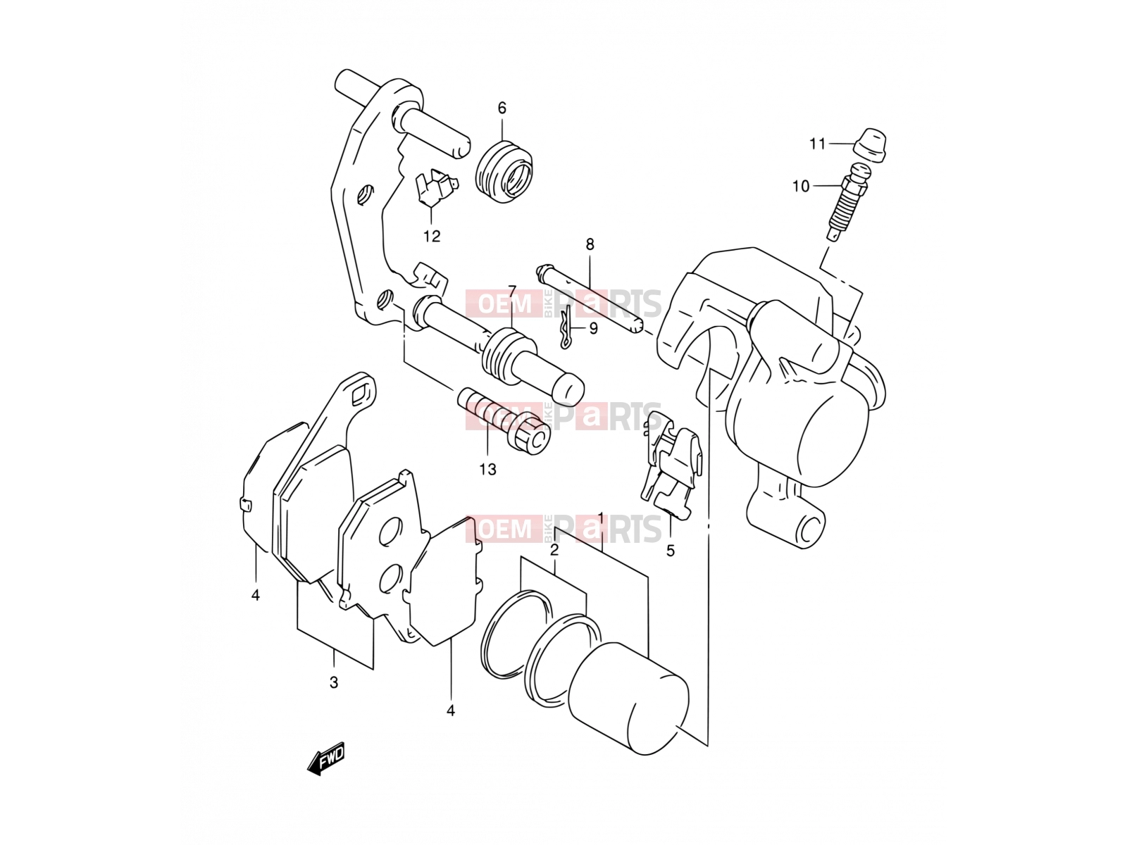 SUZUKI AN150 X (1999) 45 - FRONT CALIPER
