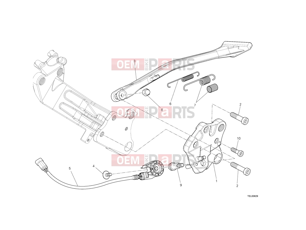 DUCATI 2013 Diavel Strada SIDE STAND