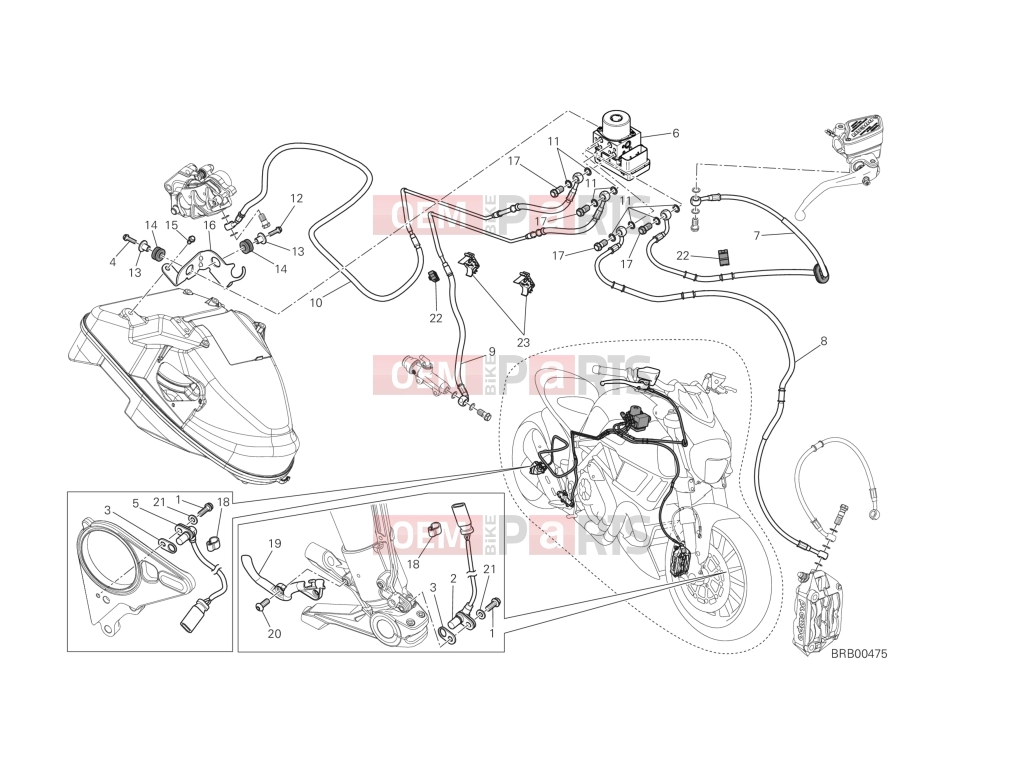 DUCATI 2014 Diavel BRAKING SYSTEM ABS