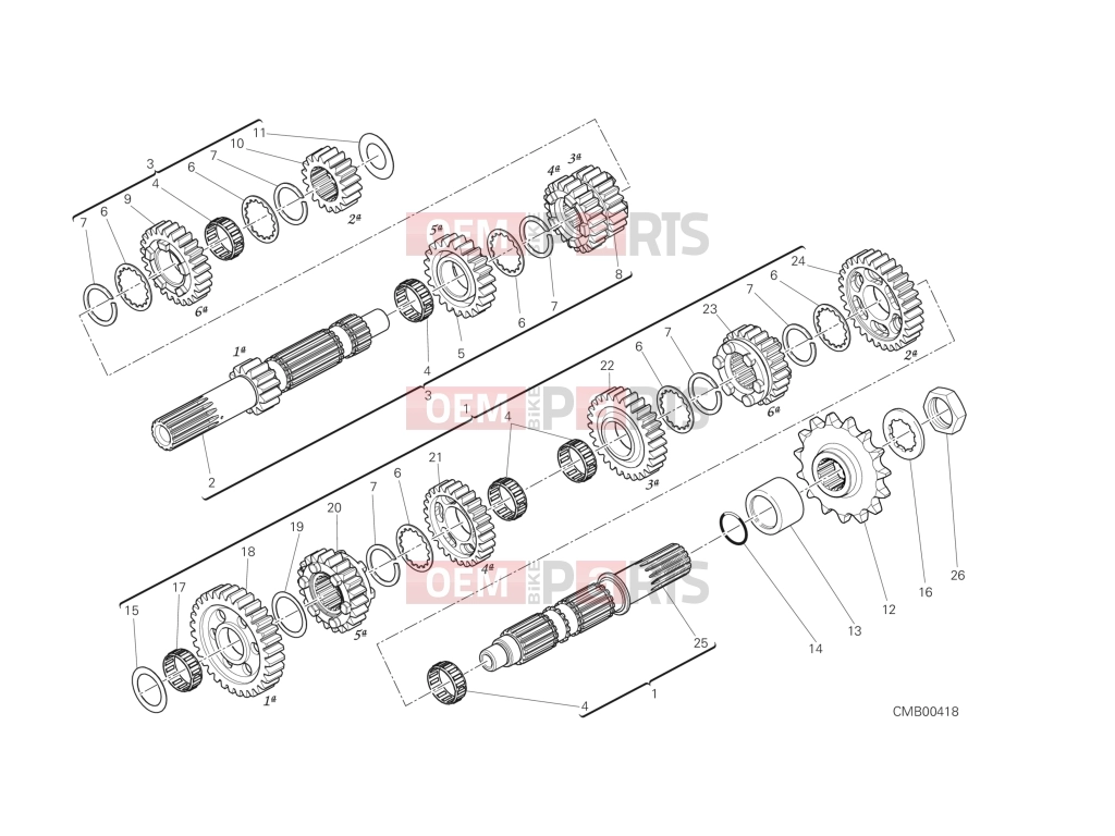 DUCATI 2014 Diavel GEAR BOX