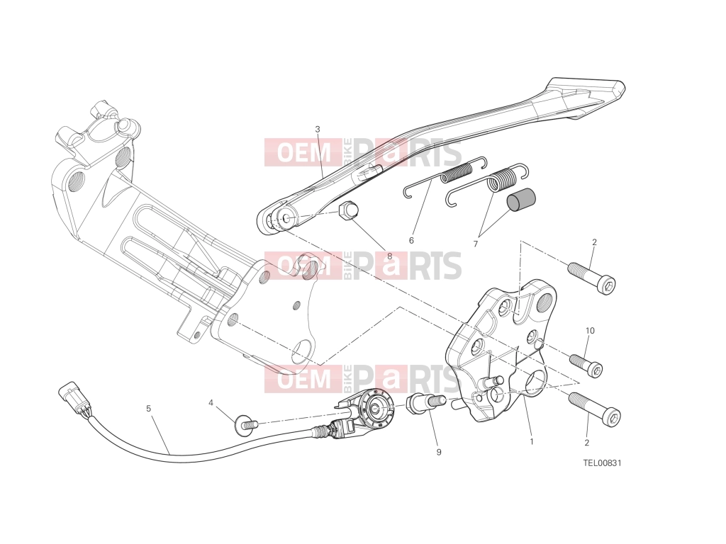 DUCATI 2014 Diavel SIDE STAND