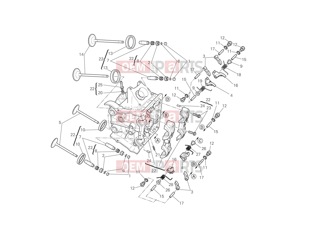 DUCATI 2014 Diavel HORIZONTAL CYLINDER HEAD