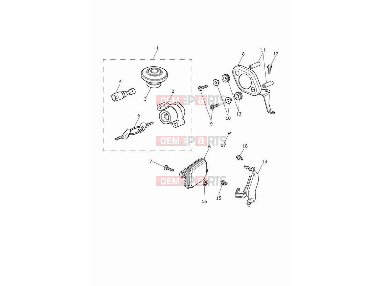 Triumph 2023 Bonneville Speedmaster Ignition switch & lockset