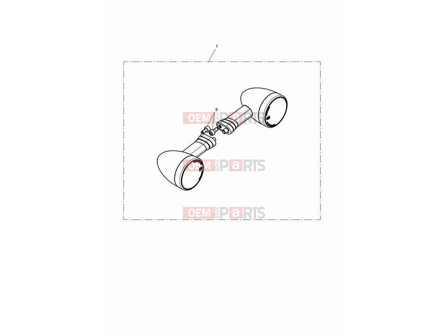 Triumph 2023 Bonneville Speedmaster LED indicator kit, D64, front