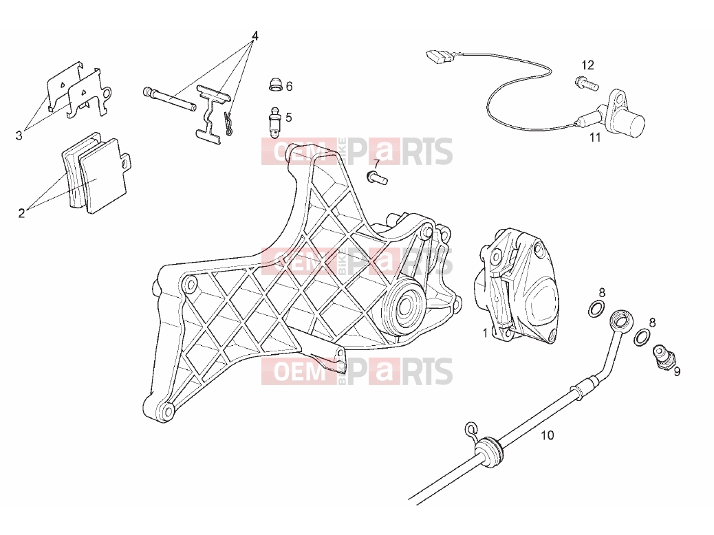 derbi Rambla 125-250 Tables » Rear caliper