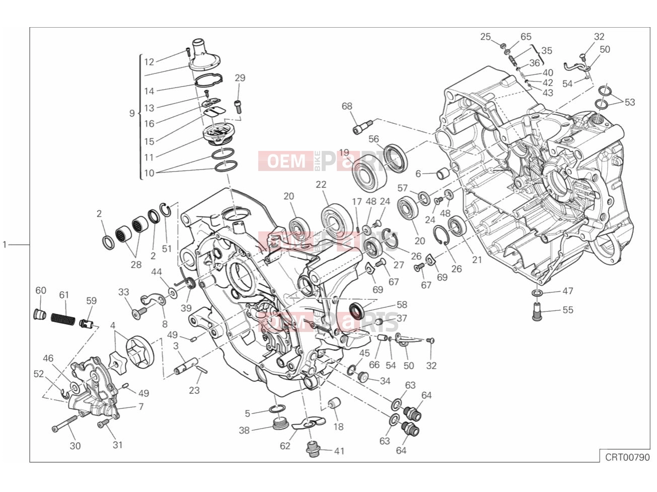 DUCATI 2019 Scrambler 1100 HALF-CRANKCASES PAIR