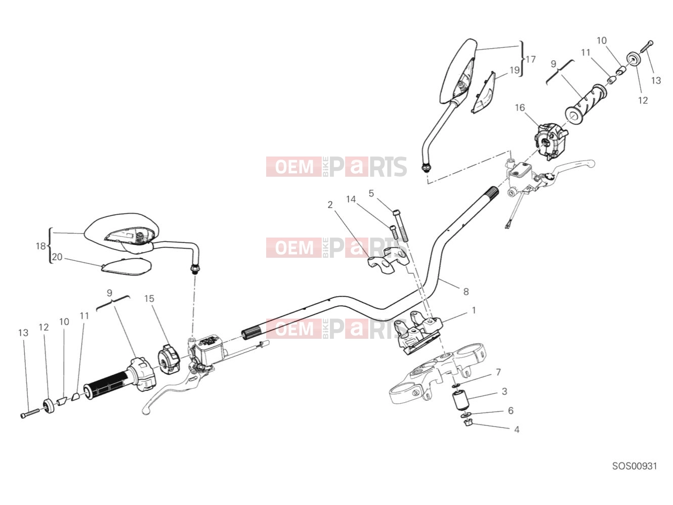 DUCATI 2019 Scrambler 1100 HANDLEBAR