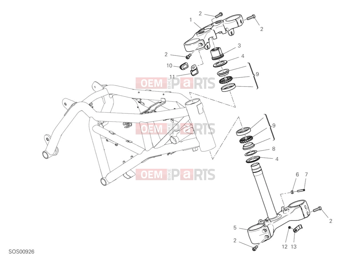 DUCATI 2019 Scrambler 1100 STEERING ASSEMBLY