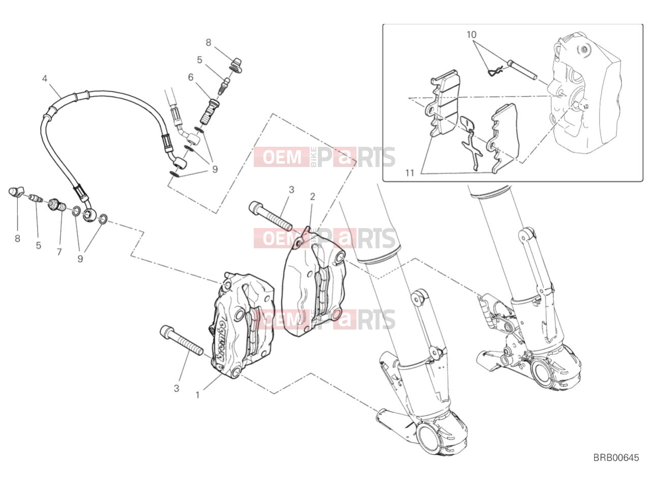 DUCATI 2019 Scrambler 1100 FRONT BRAKE SYSTEM