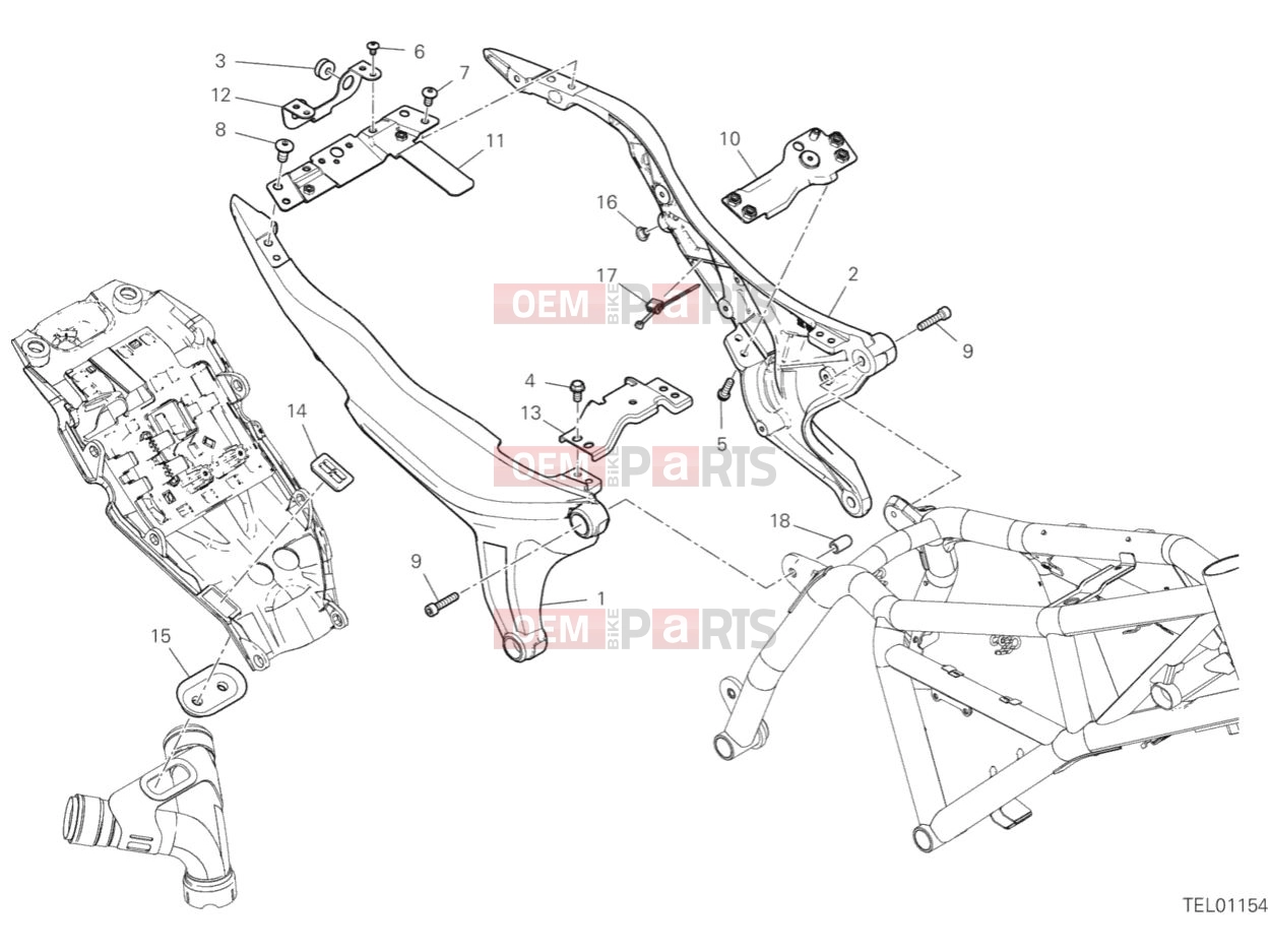 DUCATI 2019 Scrambler 1100 REAR FRAME COMP.