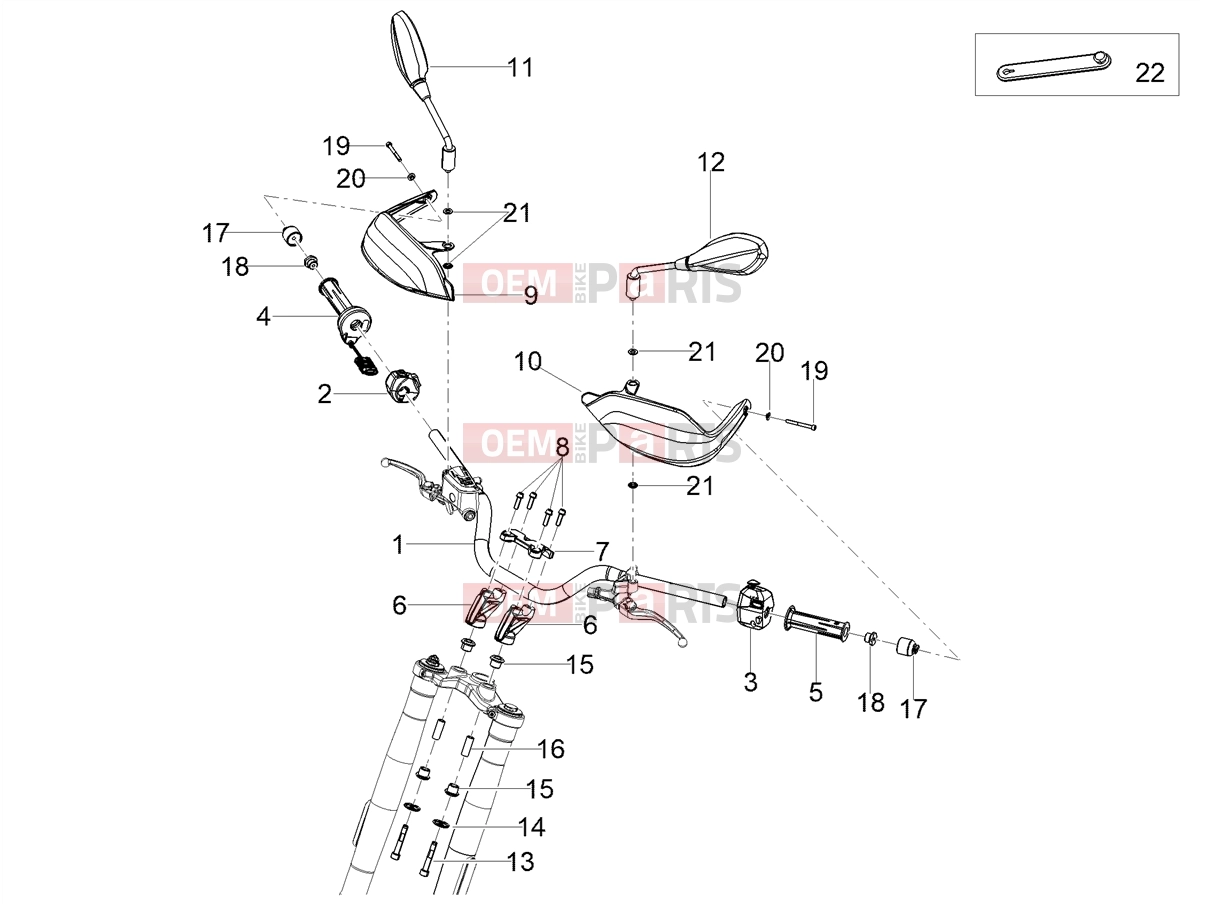 MOTOGUZZI V85 TT E5+ (EU) Handlebar - Controls » Handlebar - Controls