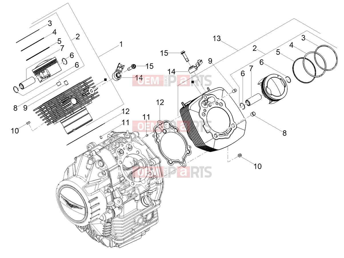 MOTOGUZZI V85 TT E5+ (EU) Engine » Cylinder - Piston