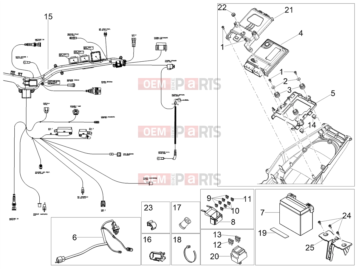 MOTOGUZZI V85 TT E5+ (EU) Electrical systems » Rear electrical system
