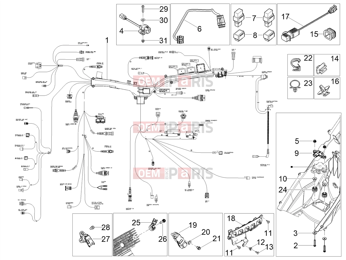 MOTOGUZZI V85 TT Strada E5+ (AU, JP) Electrical systems » Central electrical system