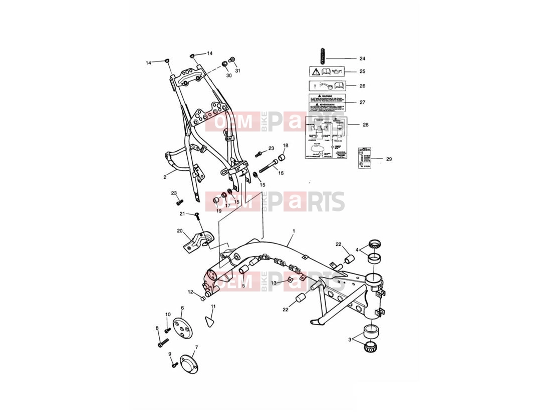 Triumph 2002 THUNDERBIRD Main Frame & Fittings 71699 »