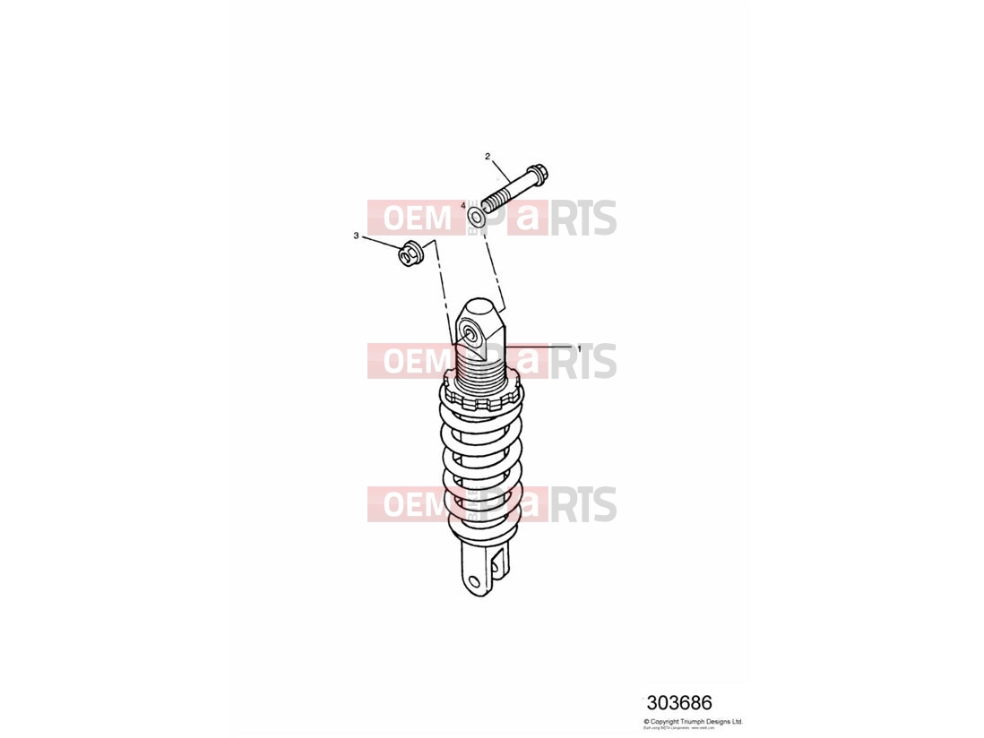 Triumph 2002 THUNDERBIRD Rear Suspension Unit