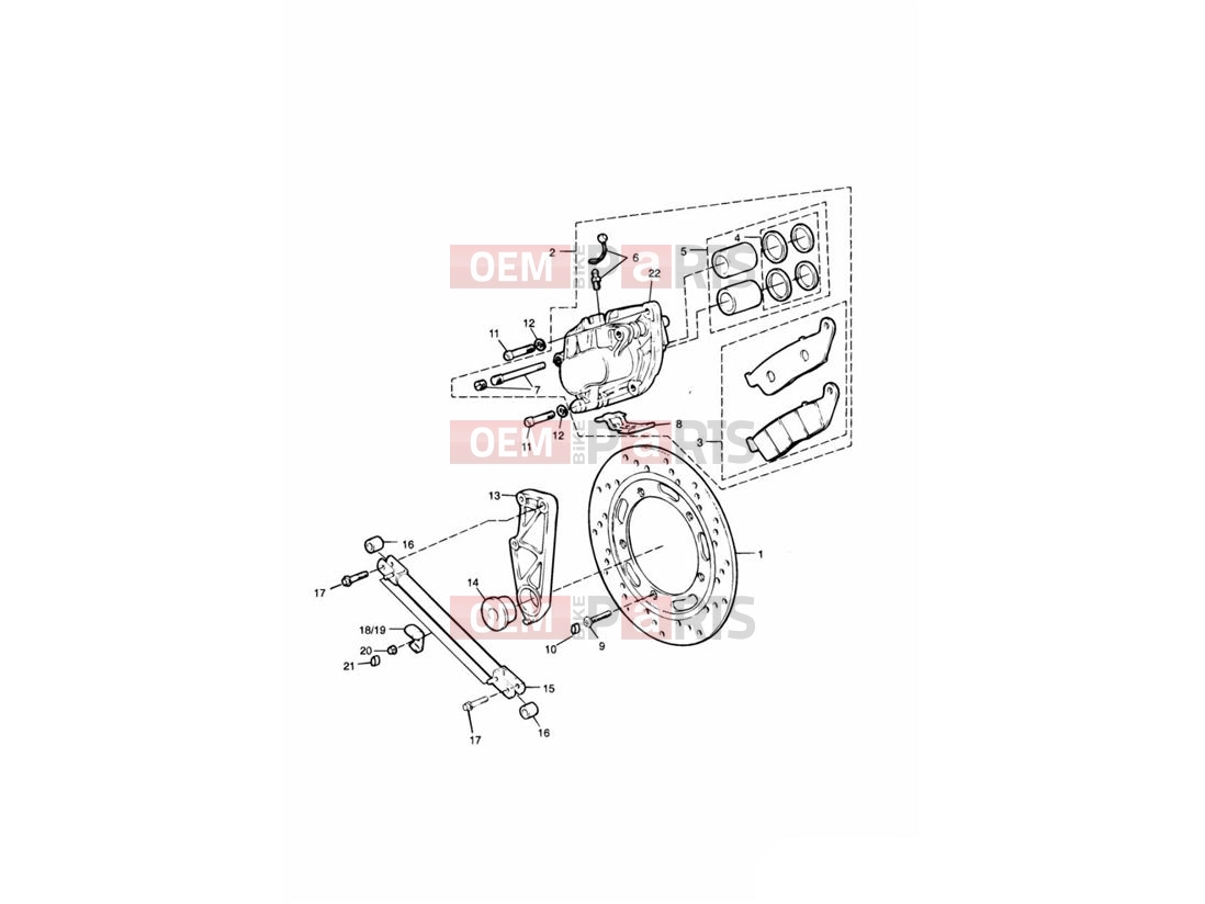 Triumph 2002 THUNDERBIRD Rear Brake Disc and Caliper