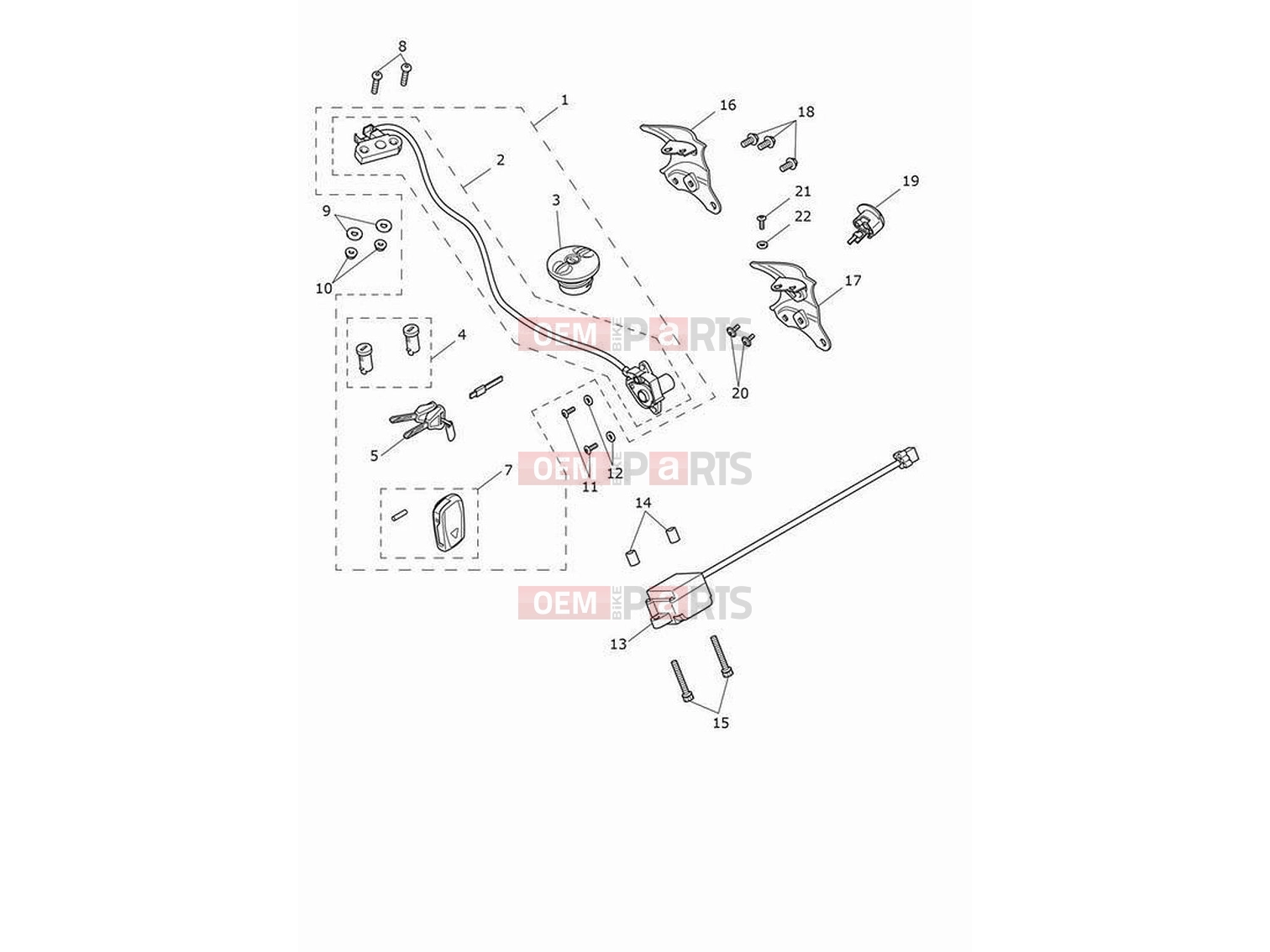 Triumph 2023 Rocket 3 R Lockset