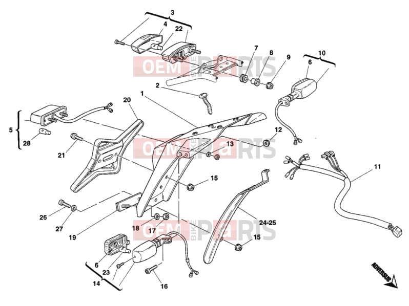 DUCATI 1997 Monster 600 TAILLIGHT » LIGHTING SYSTEM