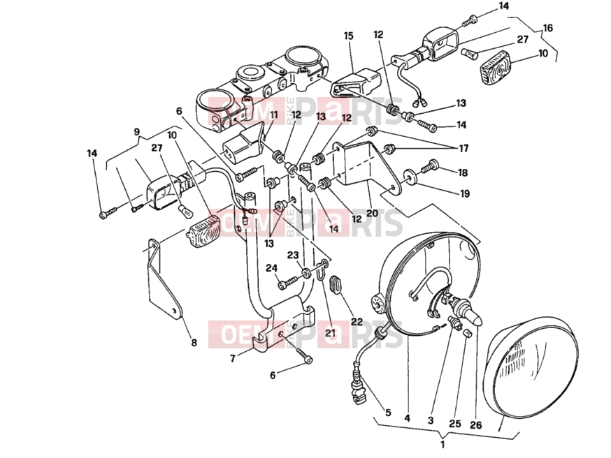 DUCATI 1997 Monster 750 HEADLIGHT » LIGHTING SYSTEM