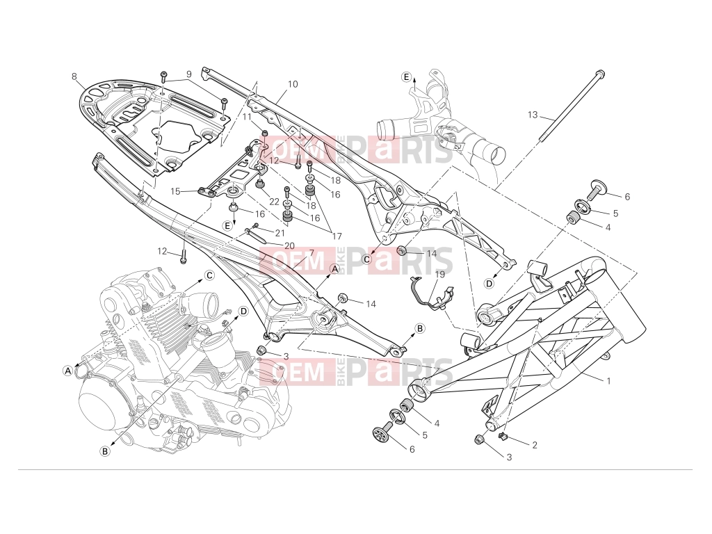 DUCATI 2009 Monster 1100 S Frame