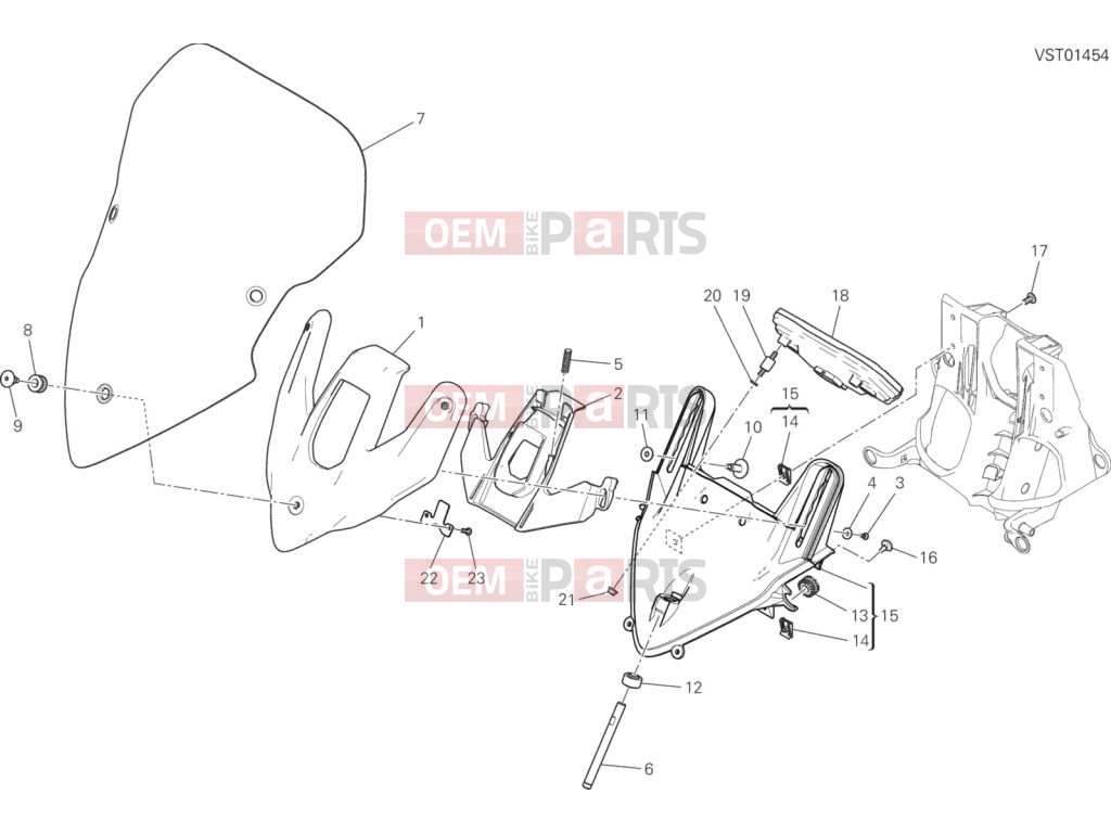 DUCATI 2015 Multistrada 1200 S Touring WINDSHIELD