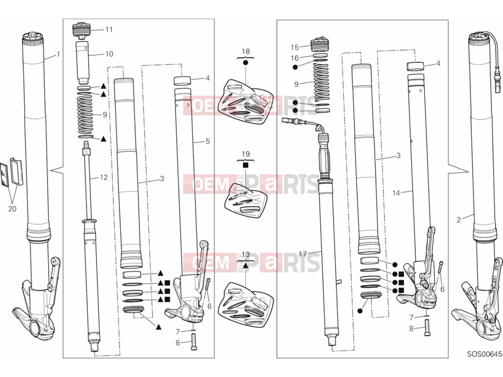 DUCATI 2015 Multistrada 1200 S Touring FRONT FORK