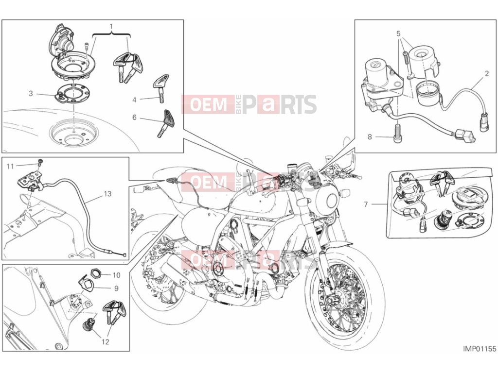 DUCATI 2020 Scrambler Cafe Racer Locks