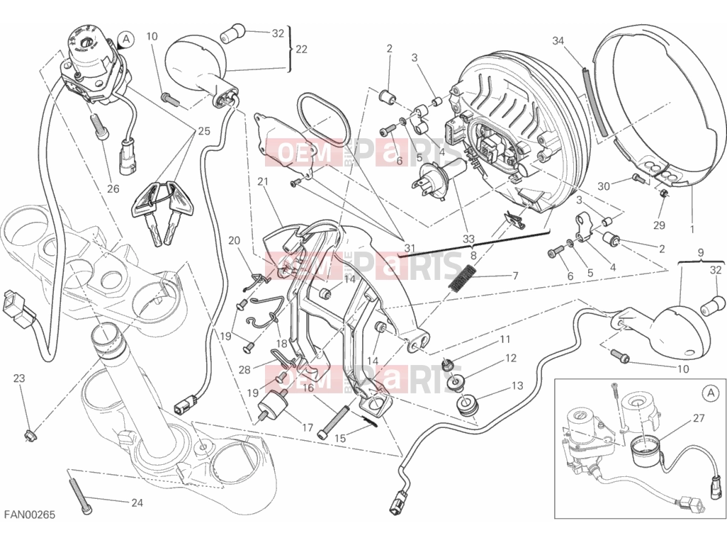DUCATI 2016 Scrambler Classic HEADLIGHT