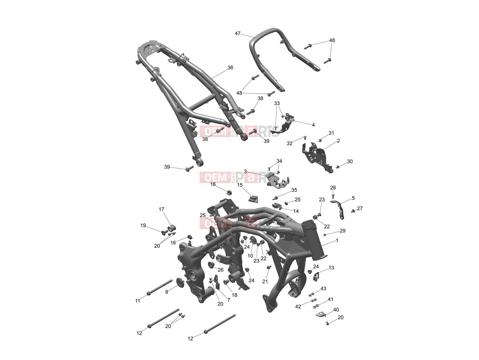 Triumph 2024 Scrambler 400 X Frame & Rear Subframe