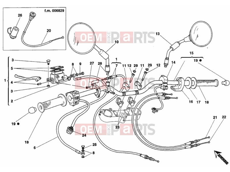 DUCATI 1996 Monster 400 HANDLEBAR » HANDLE BAR