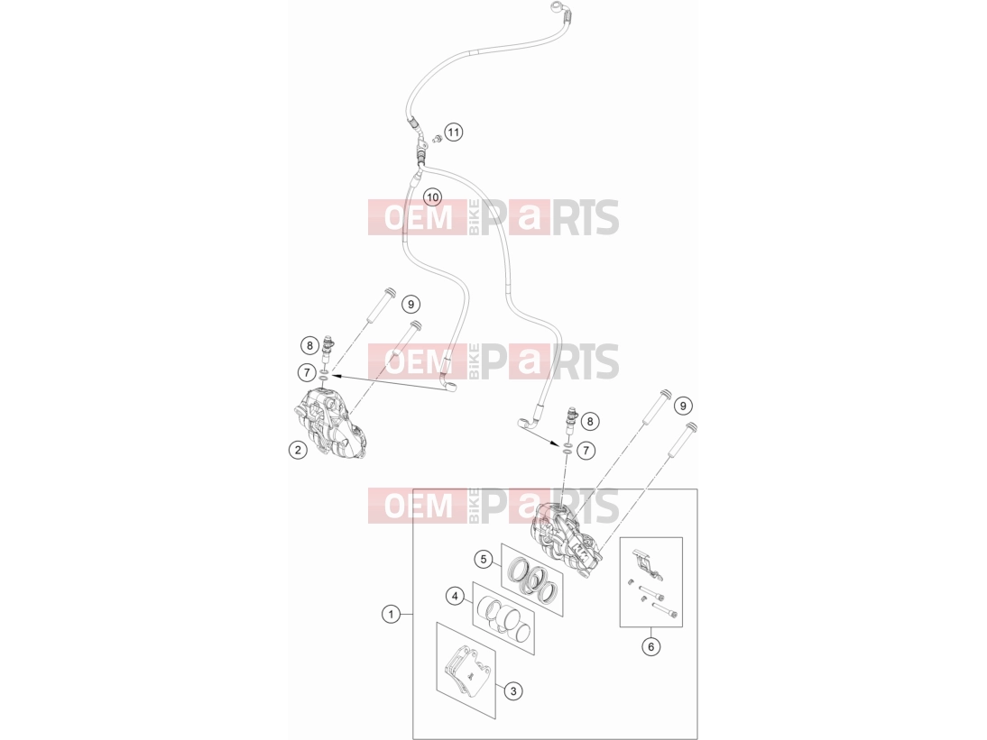 KTM  FRONT BRAKE CALIPER|Frame|13