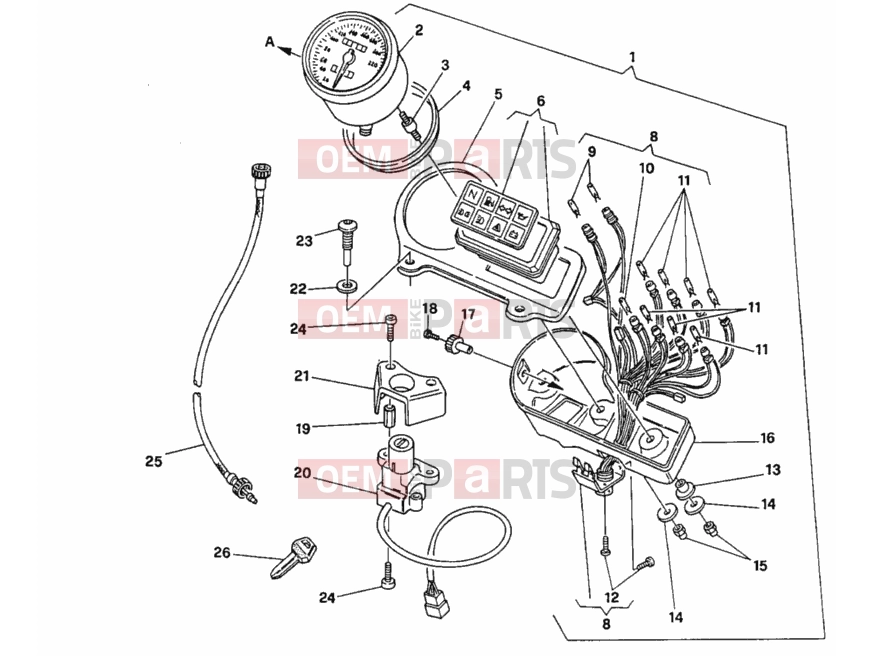 DUCATI 1996 Monster 750 METER » HANDLE BAR
