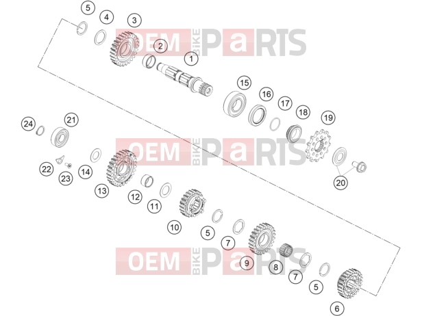 KTM  TRANSMISSION II - COUNTERSHAFT|Engine|33